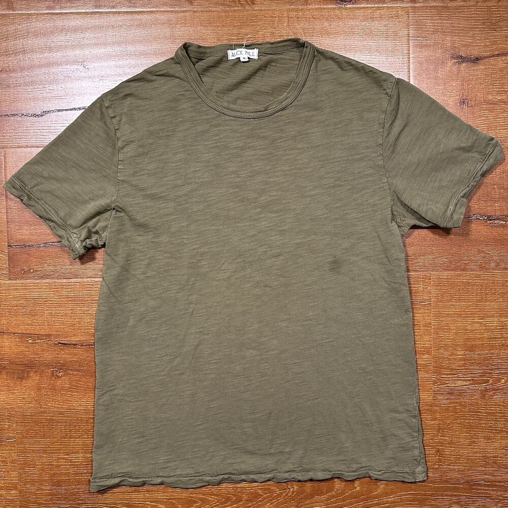 Alex Mill T Shirt Mens M Green Short Sleeve Crew Neck Retro Alt Distressed City